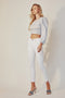 High Rise Ankle Skinny White Jeans