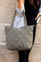 Quilted Tote Bag // 4 Colors