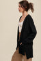 Dreamy Cable Knit Open Front Long Cardigan // Black or Cream