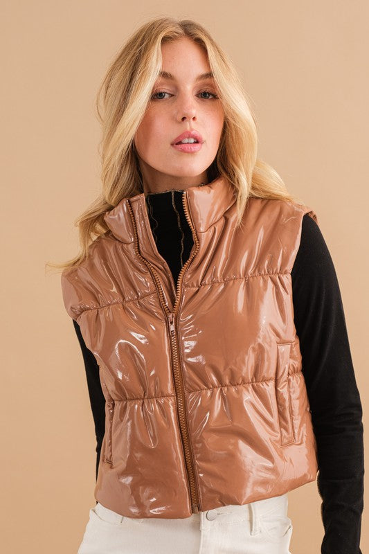 Gloss Quilted Puffer Vest // 3 Colors