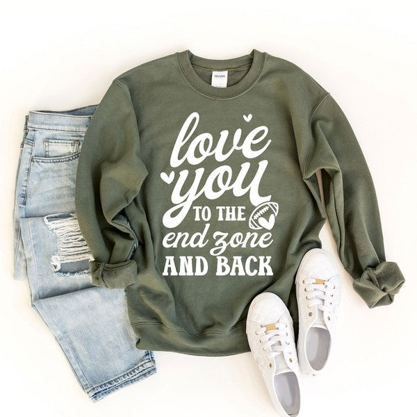 To The End Zone and Back Graphic Sweatshirt  // 5 COLORS