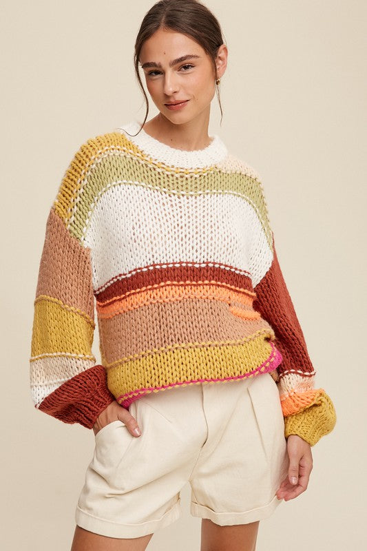 Kit Slouchy Hand Crochet Sweater