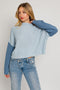 Evermore Color Block Sweater // Blush or Blue