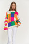Margie Color Block Checker  Sweater