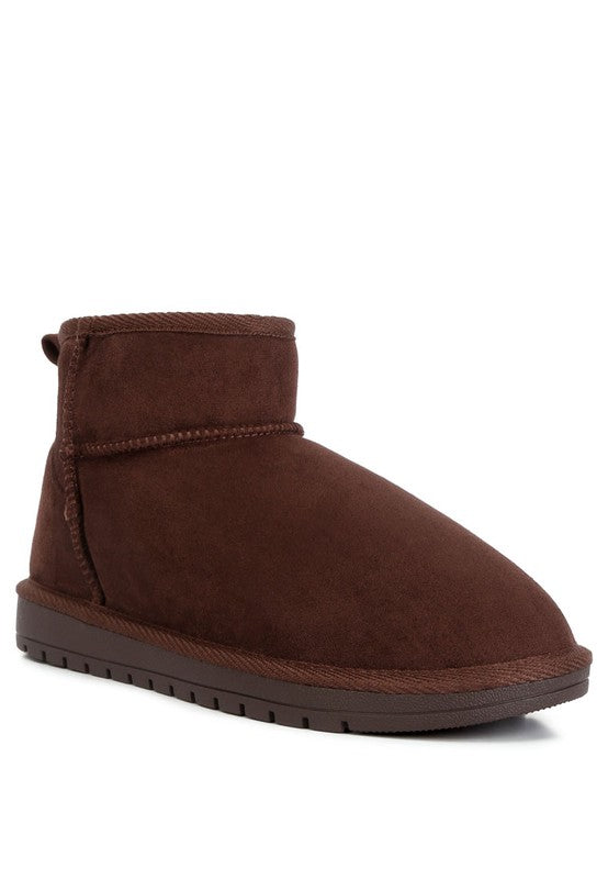 Ankle Flat Winter Boots // Dark Brown or Beige