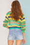 Bristol Colorblock Fishnet Striped Sweater