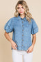 Willa Collared Denim Top