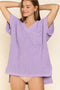 Cami Chenille Short Sleeve Sweater // 2 COLORS