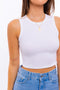 STEVIE ROUND NECK SLEEVELESS CROP TOP // 3 COLORS