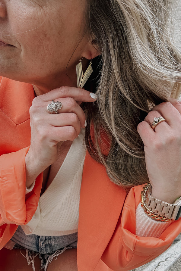 Broadway Triangle Hook Earrings