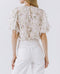 Ruth Floral Textured Ivory Blouse