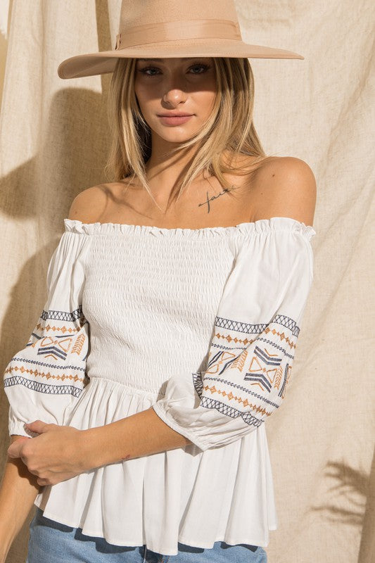 Lizzie Embroidered Top