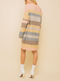 Melanie Pastel Multi Stripe Sweater Dress