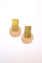 Swirls of Gold Geo Earrings