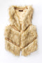 Vanity Fur Leather Stripe Fur Vest