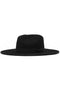 Black || Barry Flat Brim Wool Fedora Hat
