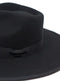 Black || Barry Flat Brim Wool Fedora Hat