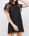 Black // Gina Scallop Lace Shift Dress