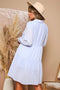 Tina Blue Tiered Collared Dress