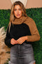 Rebecca Cold Shoulder Color Block Turtle Neck Sweater
