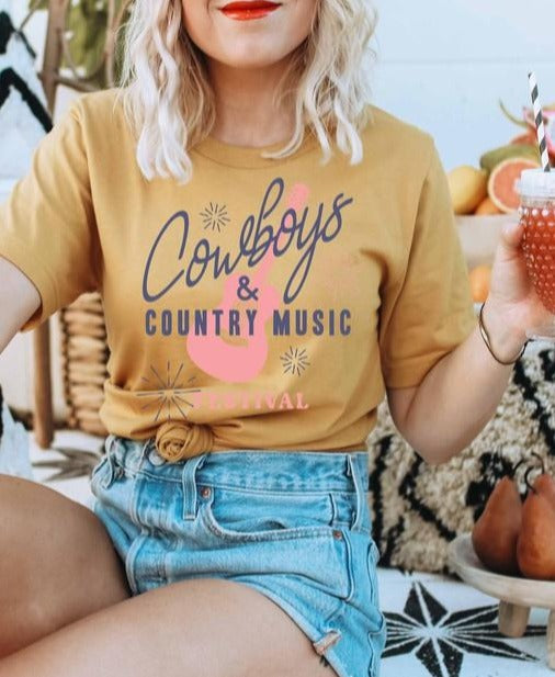 Cowboys & Country Music Graphic Tee