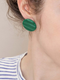 Emerald Forrest Circle Earrings