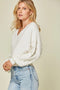 Ivory // Gianna Pearl Sleeve Sweater