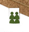 Olive Mod Acrylic Earrings