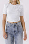 Nicole Shirring Detailed Cropped Top
