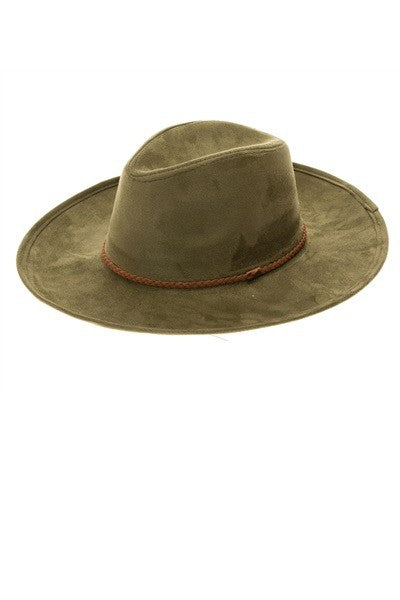 Olive You so Much Wide Brim Suede Hat