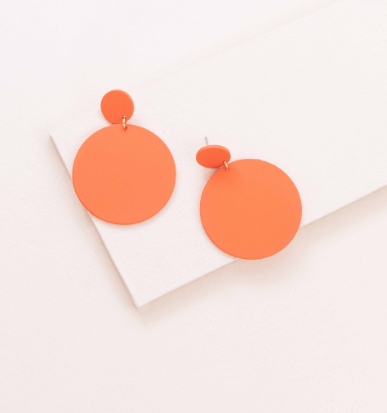 En Vogue Orange Dangle Earrings