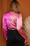 Berkley Satin Drape Bodysuit - Mauve/Fuchsia