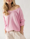 Sweetheart Soft High Low Sweater // Pink or Ivory